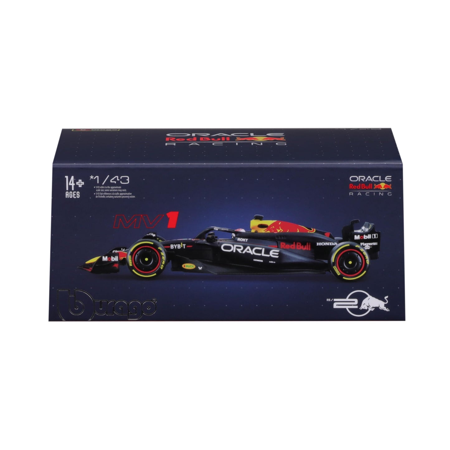 Bburago 1:43 2024 Race Oracle Red Bull RB20 with Helmet, Verstappen #1