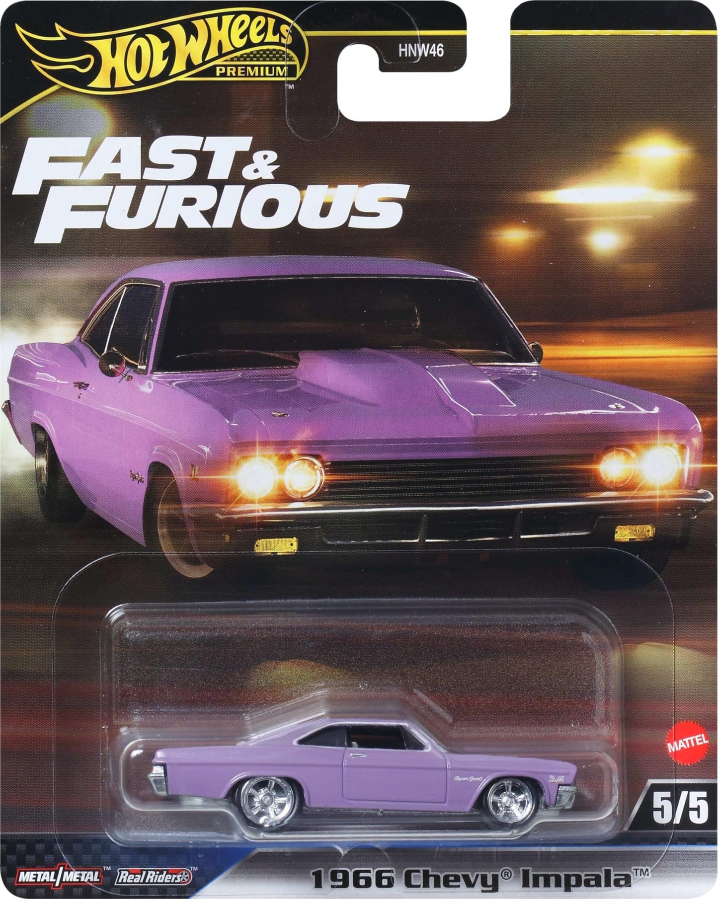 Hot Wheels Cars, Premium Fast & Furious 1:64 Scale Die-Cast Car for Collectors Inspired by Fast & Furious Movie Franchise