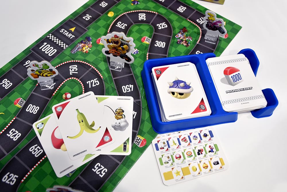 Mille Bornes Mario Kart Card Game โ Race to 1000 km with Mario, Luigi & Peach โ Family Board Game for Kids 7+