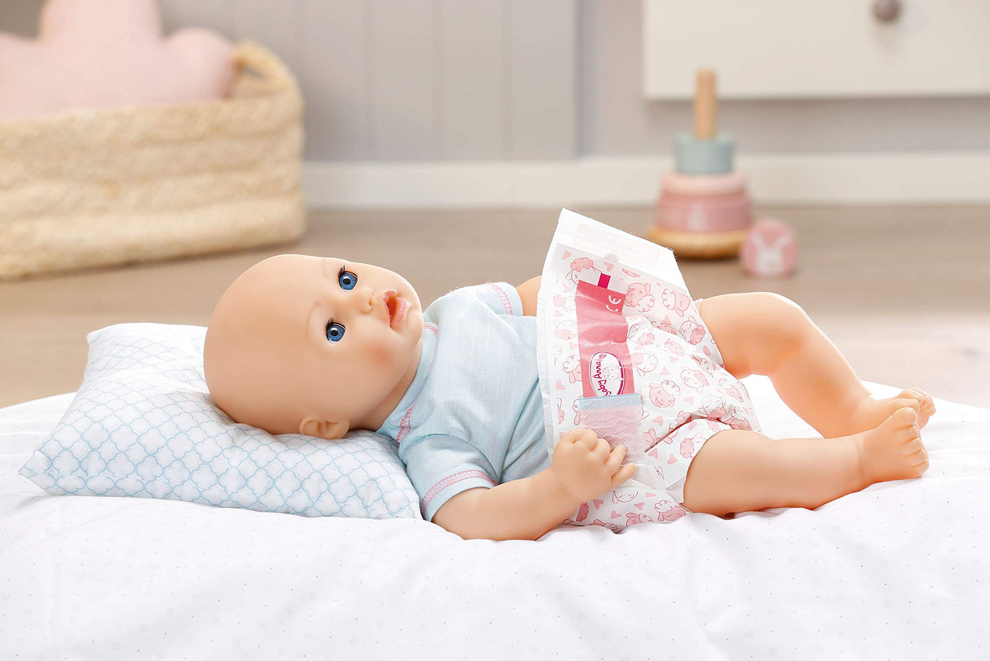 Baby Annabell Nappies for 43cm Dolls - Easy for Small Hands, Creative Play Promotes Empathy and Social Skills, for Toddlers 3 Years and Up - 5 Pack