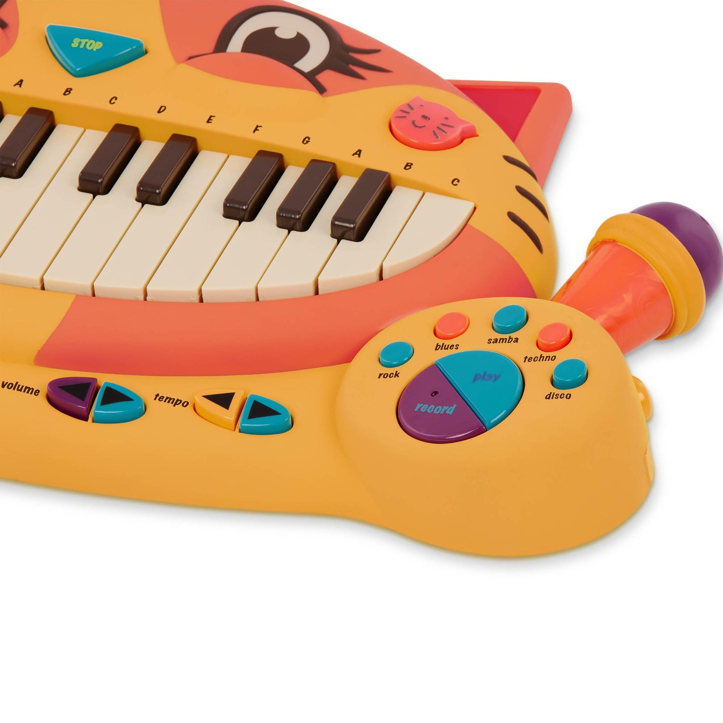 B. toys – Meowsic – Interactive Cat Piano – Toy Piano & Microphone – Musical Instrument For Toddlers, Kids – 20+ Songs, Sounds & Recording Feature – 2+ Years