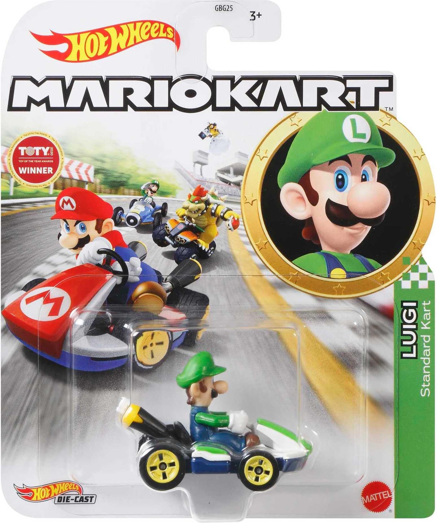 Hot Wheels Mario Kart Luigi 1:64 Die-Cast Kart