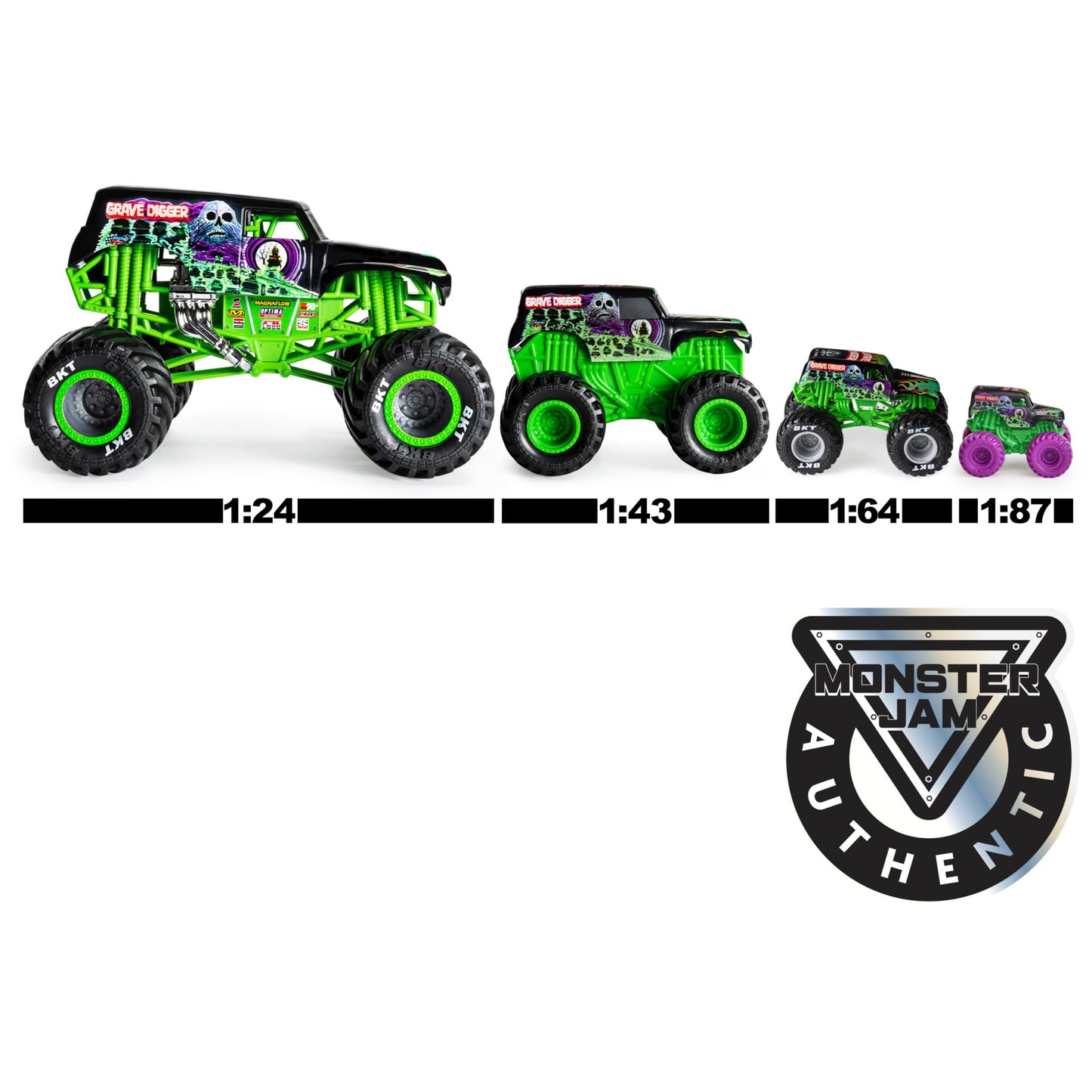 Monster Jam Official Mini 5-Pack Monster Trucks (1:87 Scale) with Mystery Collectible Truck