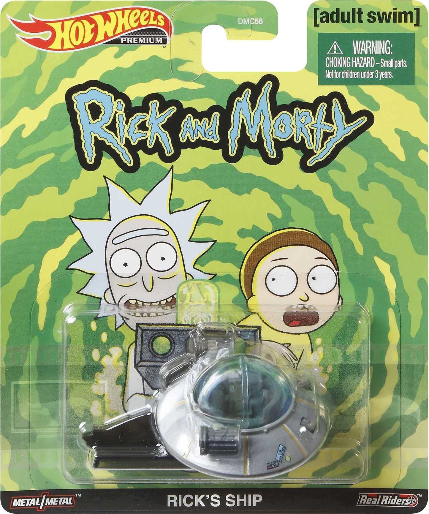 Hot Wheels Real Rider 1:64 Adult Swim Rick & Morty Rick's Ship Model