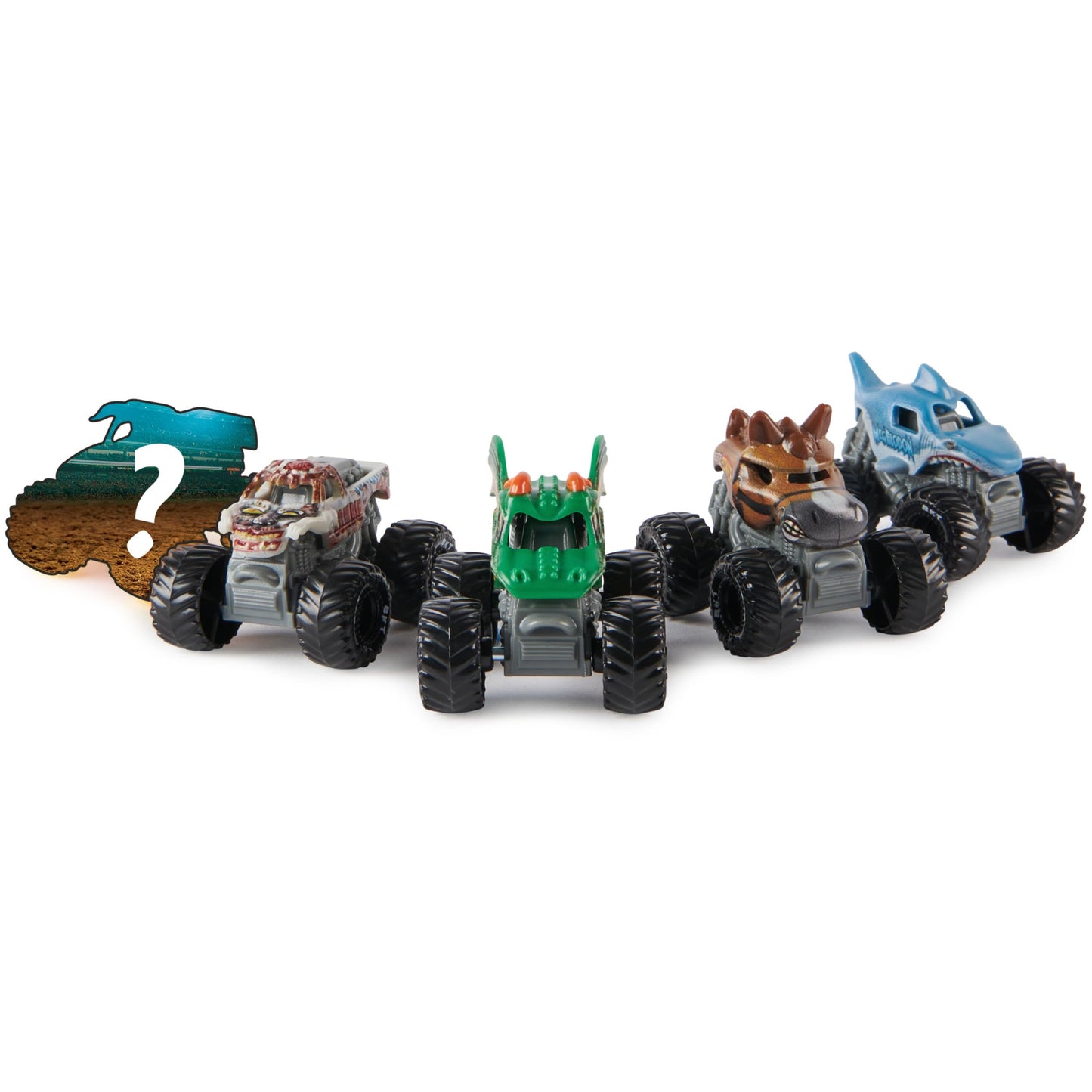 Monster Jam Official Mini 5-Pack Monster Trucks (1:87 Scale) with Mystery Collectible Truck