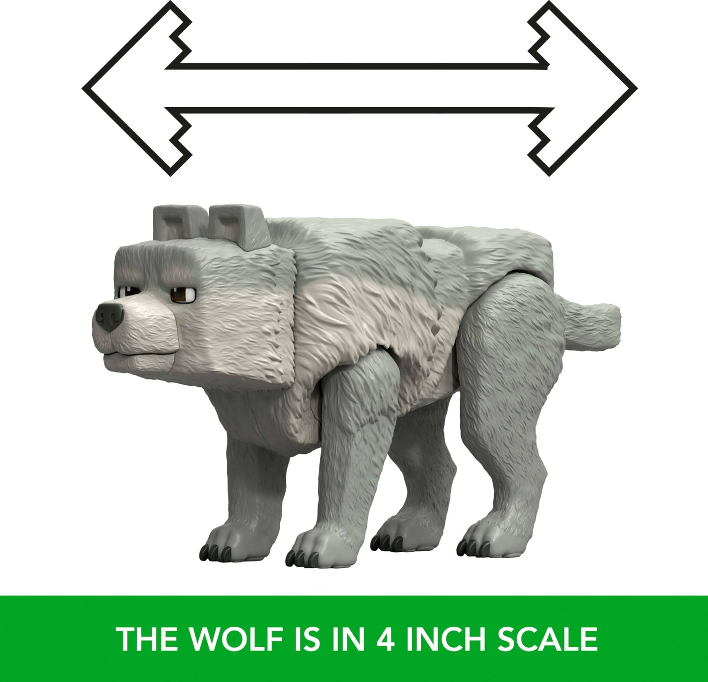 Mattel Minecraft Action Figure & Accessories Set, 3.25-inch Dennis The Wolf Posable Character Collectible Inspired by A Minecraft Movie