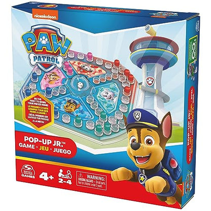 PAW Patrol Pop-Up Jr. Game by Spin Master Games, Chase Skye Marshall Everest Nickelodeon PAW Patrol Toys Kids Games, for Preschoolers Ages 4 and up