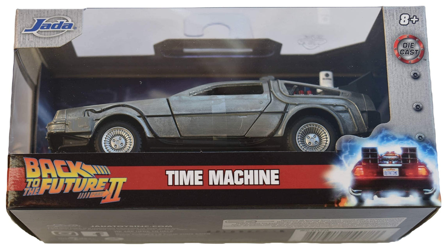 Jada Compatible with Back to The Future Part II Time Machine, [Silver] 1:32 Scale die cast