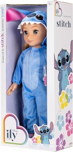 Disney Store 18" Stitch Inspired Fashion Doll with Accessories, Toothbrush, Toy Toothpaste and Shoes - Disney Dolls for Girls 6 Years +, Strawberry Blonde Doll