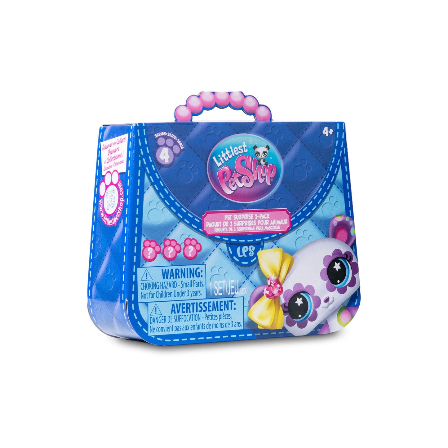 Littlest Pet Shop - Pet Surprise Three Pack - Series 4 - Gen 7 Authentic LPS Bobble Head Toy Figure, Collectible Toy Animal, Ages 4+