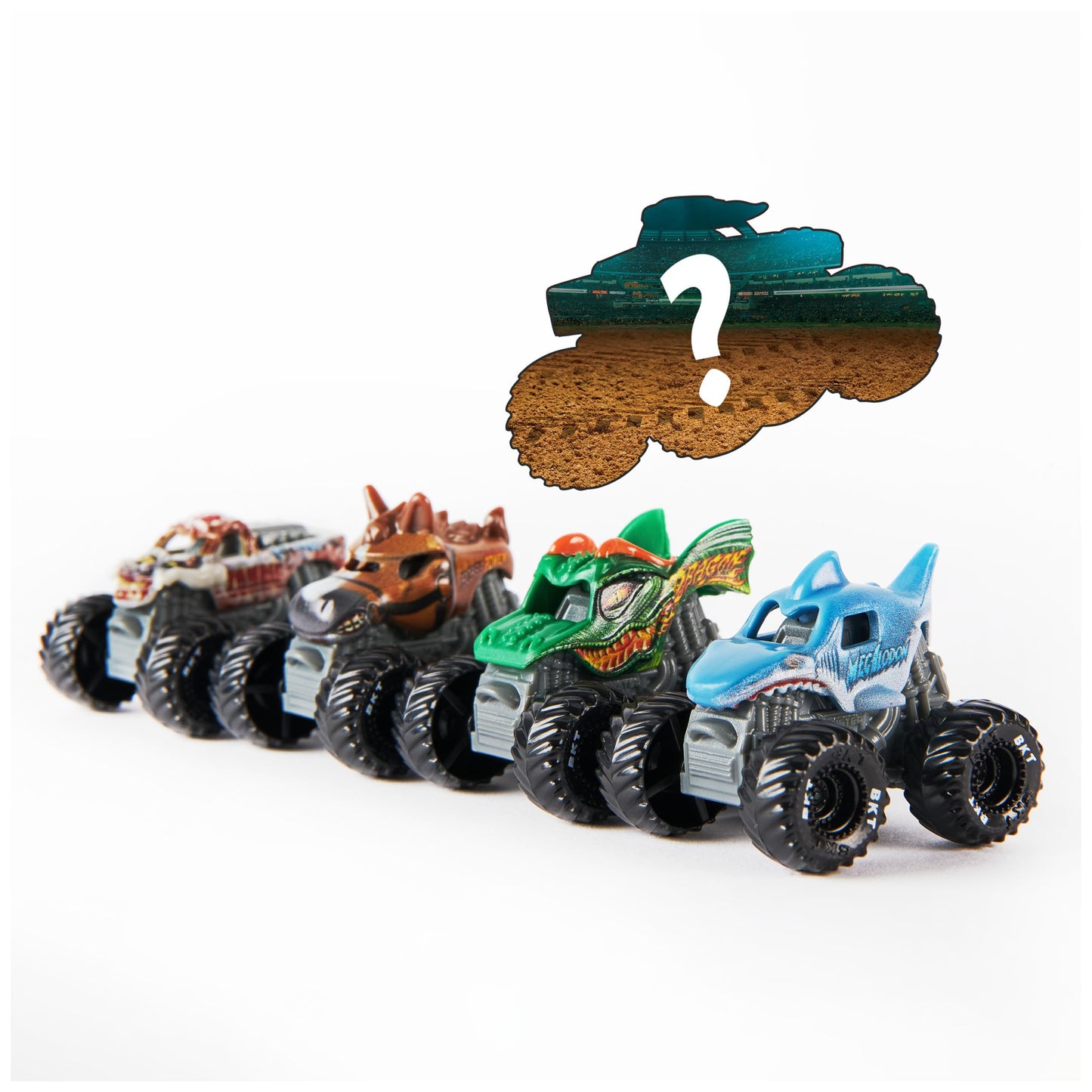 Monster Jam Official Mini 5-Pack Monster Trucks (1:87 Scale) with Mystery Collectible Truck