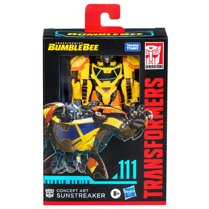 Transformers Toys Studio Series Deluxe Transformers: Bumblebee 111 Concept Art Sunstreaker, 4.5-inch Converting Action Figure, 8+