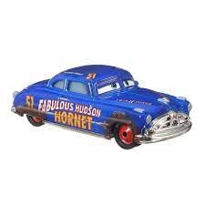 Cars Disney Pixar Pack of 2 Metal Cars 1:55 - Die-Cast Dirt Track Fabulous Hudson Hornet & Clovis Rider