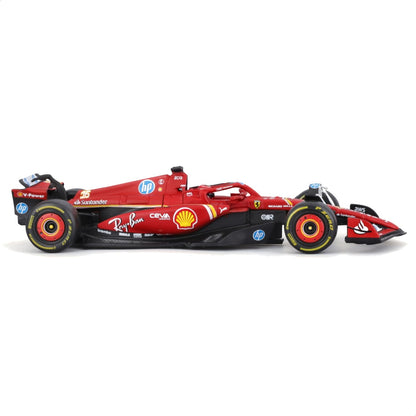Bburago 1:43 Ferrari SF-24 Formula 1 Diecast Model with Driver Helmet - Charles Leclerc #16 (2024)