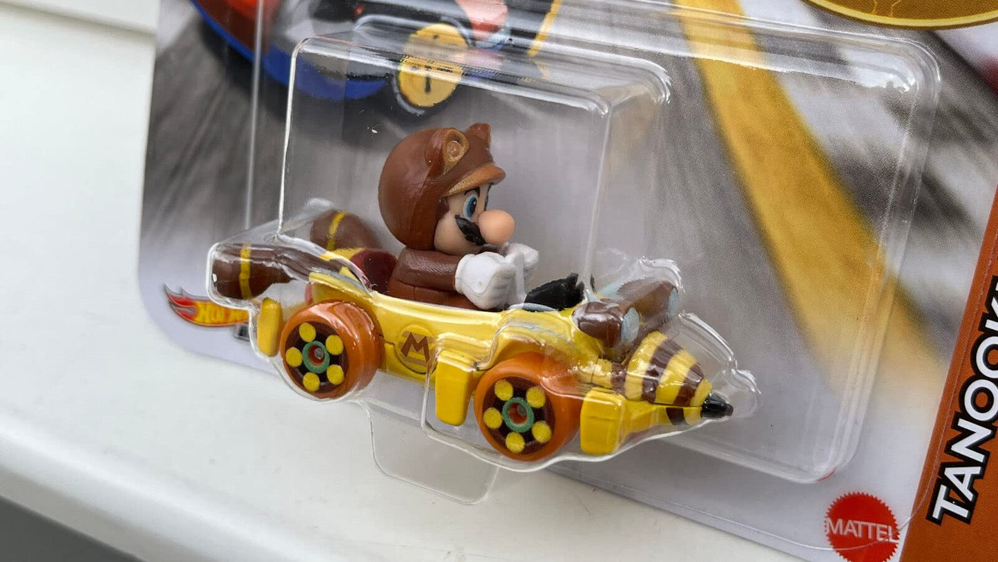 Hot Wheels Mario Kart Veículo de Brinquedo Tanooki Mario Bumble V