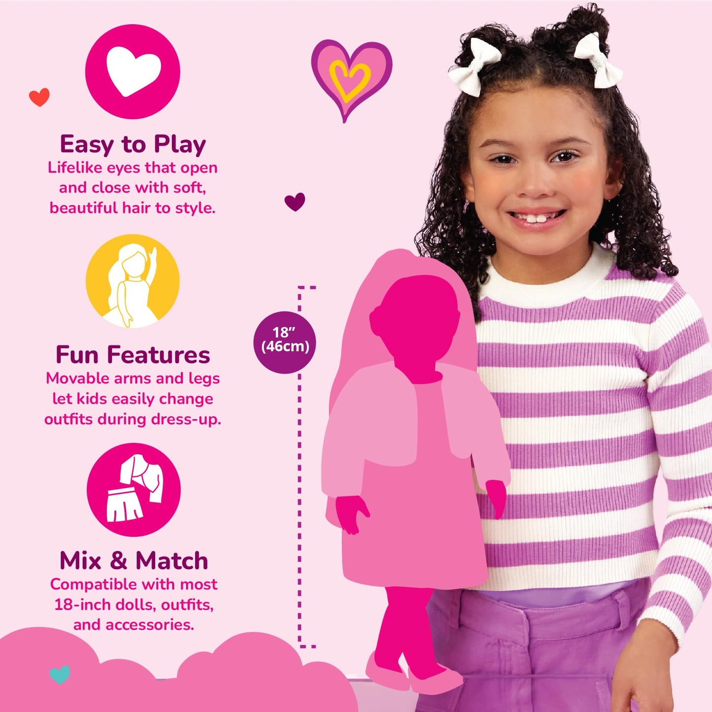 Our Generation – 18-inch Fashion, Ballerina, Cowgirl & Birthday Dolls – Pretend Play – Toys for Kids Ages 3 & Up