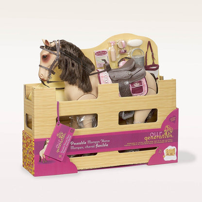 Our Generation – Poseable Toy Horses & Styling Sets – 18-inch Doll Accessories with Grooming & Hair Play Features – Pretend Play for Kids Ages 3+