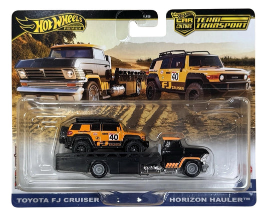 Hot Wheels Team Transport Toyota FJ Cruiser Horizon Hauler #81, 1:64 Scale Model