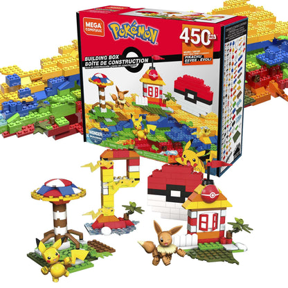 Mega Construx Pokemon Building Box Construction Set with Character Figures, Building Toys for Kids (450 Pieces)
