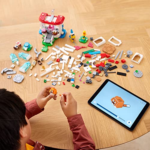 Lego Super Mario Cat Peach Suit and Frozen Tower Expansion Set 71407 Building Toy Set; Collectible Toy for Kids Aged 7 and up