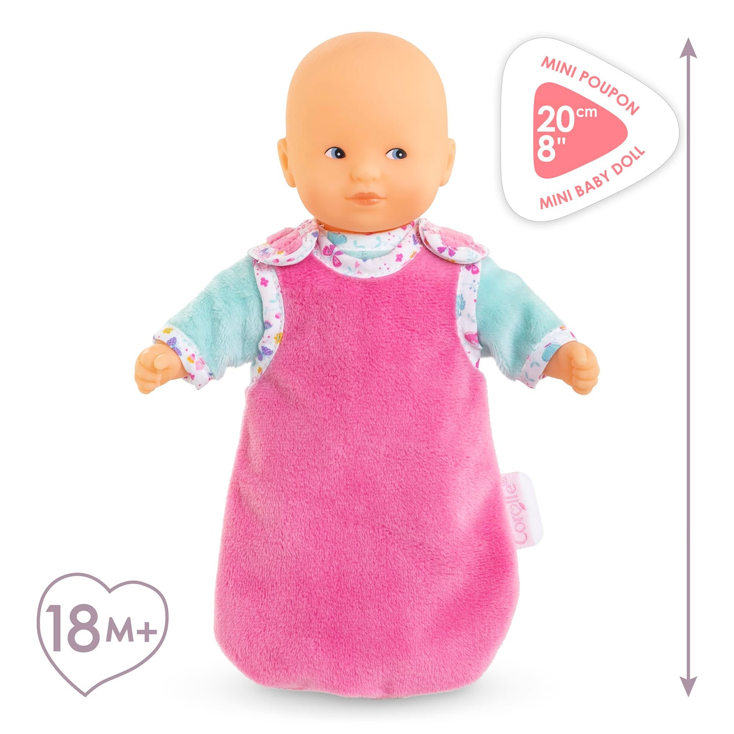 Corolle - My First Doll, Mini Hug Bonne Nuit, Butterflies, 20 cm, from 18 Months, 9000120300