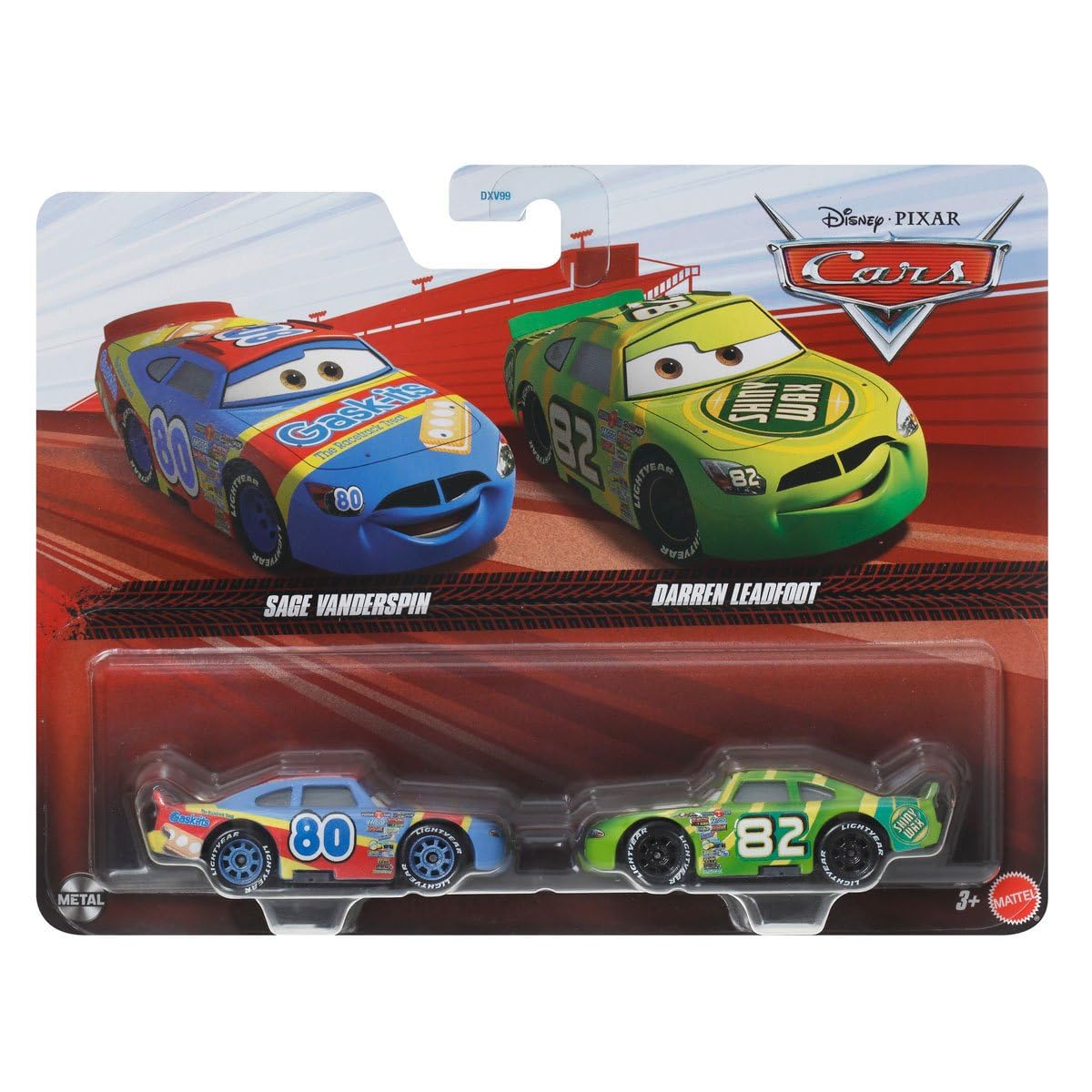 Cars Disney Pixar Pack of 2 Metal Cars 1:55 - Sage Vanderspin & Darren Leadfoot
