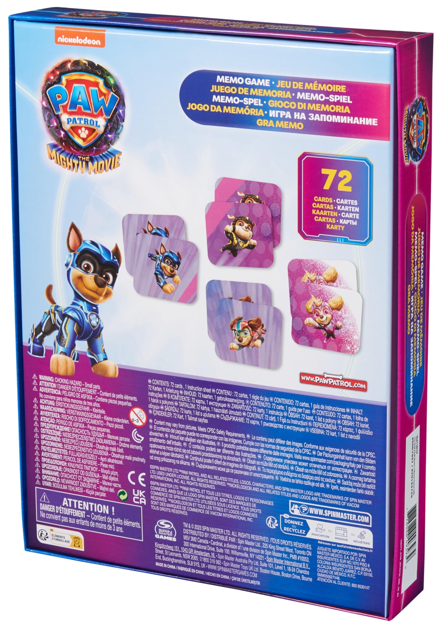 Paw Patrol: La Super Patrol The Film, Memory Game | Toy for Children | Gifts for Children | Paw Patrol Film 2 | Games for Children from 3 Years
