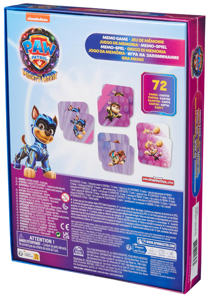 Paw Patrol: La Super Patrol The Film, Memory Game | Toy for Children | Gifts for Children | Paw Patrol Film 2 | Games for Children from 3 Years