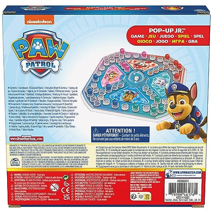 PAW Patrol Pop-Up Jr. Game by Spin Master Games, Chase Skye Marshall Everest Nickelodeon PAW Patrol Toys Kids Games, for Preschoolers Ages 4 and up