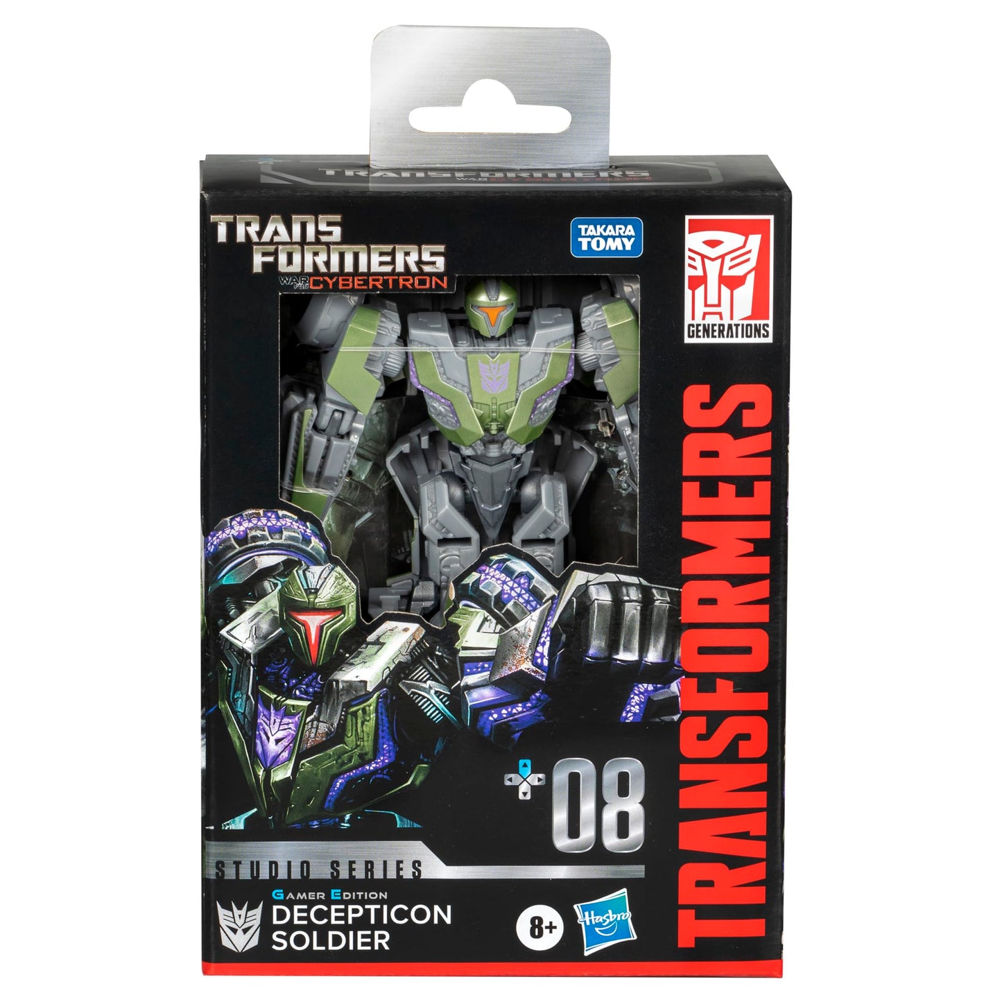 Transformers Toys Studio Series Deluxe Transformers: War for Cybertron 08 Gamer Edition Decepticon Soldier, 4.5-inch Converting Action Figure, 8+