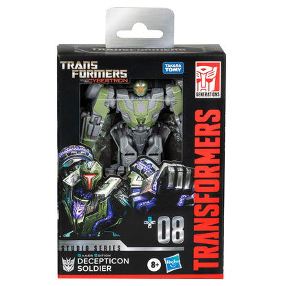 Transformers Toys Studio Series Deluxe Transformers: War for Cybertron 08 Gamer Edition Decepticon Soldier, 4.5-inch Converting Action Figure, 8+