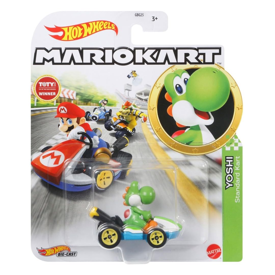 Hot Wheels Mario Kart Yoshi Standard Kart