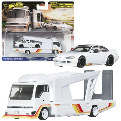 Hot Wheels Team Transport Toyota Soarer & Kousoku Hauler (#79), 1:64 Scale Collectible Diecast Vehicle Set