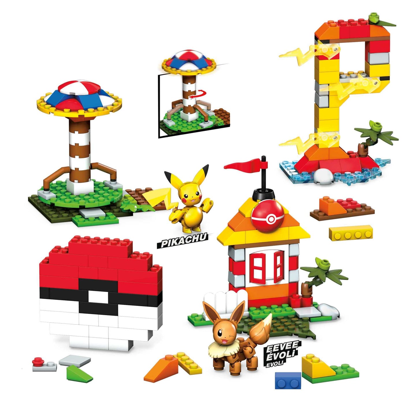Mega Construx Pokemon Building Box Construction Set with Character Figures, Building Toys for Kids (450 Pieces)