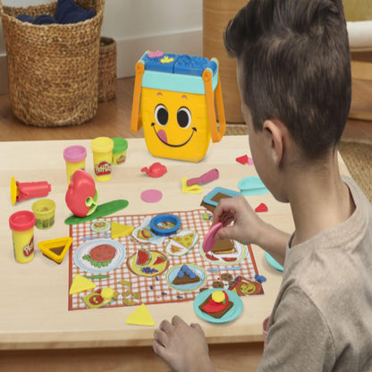 Play-Doh Picnic Shapes Starter Set, Preschool Toys for 3 Year Old Girls & Boys, Preschool Crafts, Play Food, 12 Tools & 6 Modeling Compound Colors