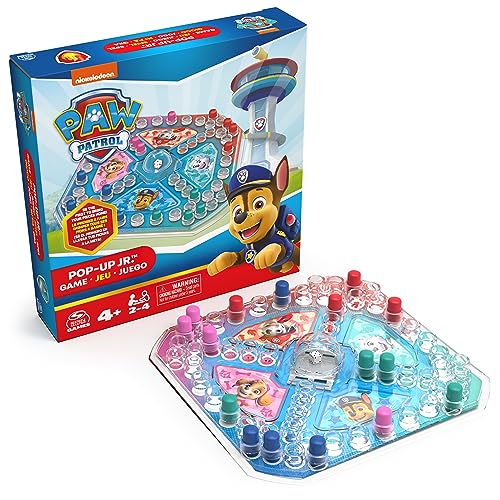 PAW Patrol Pop-Up Jr. Game by Spin Master Games, Chase Skye Marshall Everest Nickelodeon PAW Patrol Toys Kids Games, for Preschoolers Ages 4 and up