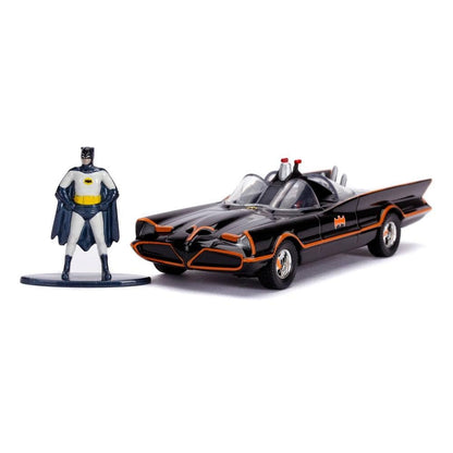 Jada Toys DC Comics 1:32 Classic TV Series 1966 Batmobile Die-cast Car with Batman Figure, Toys for Kids and Adults