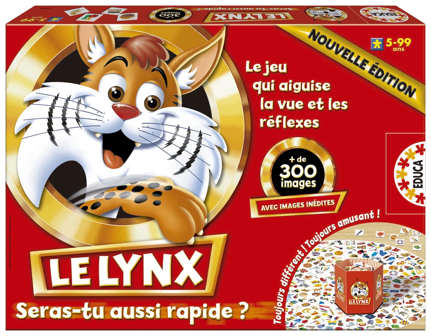 Educa - 15346 - Jeu de Société Éducatif - Le Lynx 300 Images - Modèle aléatoire
