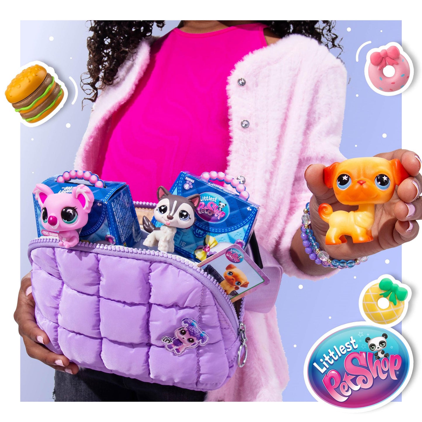 Littlest Pet Shop - Pet Surprise Three Pack - Series 4 - Gen 7 Authentic LPS Bobble Head Toy Figure, Collectible Toy Animal, Ages 4+