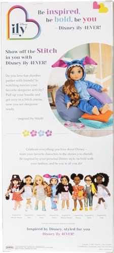 Disney Store 18" Stitch Inspired Fashion Doll with Accessories, Toothbrush, Toy Toothpaste and Shoes - Disney Dolls for Girls 6 Years +, Strawberry Blonde Doll