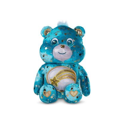 Basic Fun Care Bears 35 cm Luminous Belly Plush - Environmentally Friendly Plush Toy with Illuminated Belly Badge - Comfortable Collectable Plush for Children and Fans