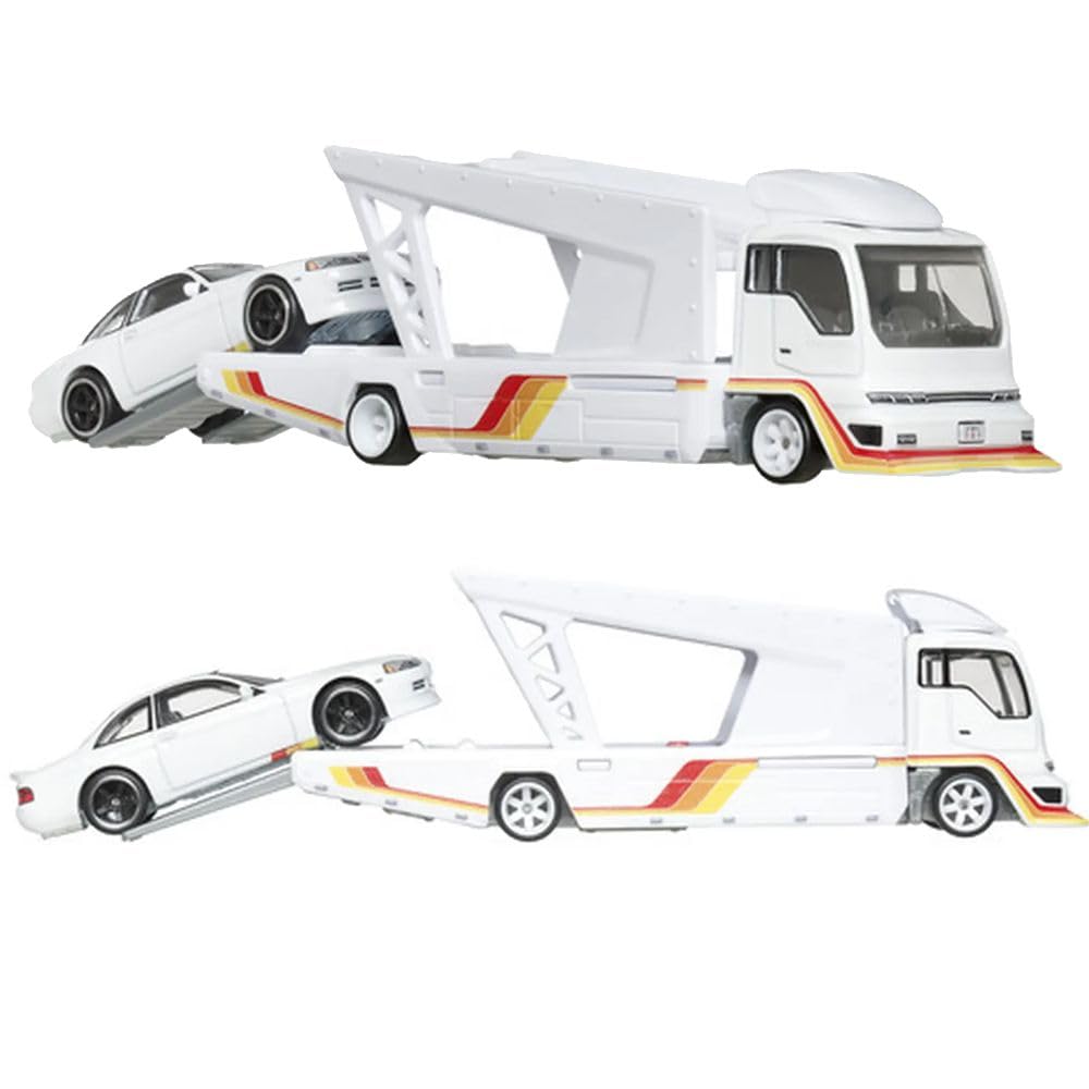 Hot Wheels Team Transport Toyota Soarer & Kousoku Hauler (#79), 1:64 Scale Collectible Diecast Vehicle Set