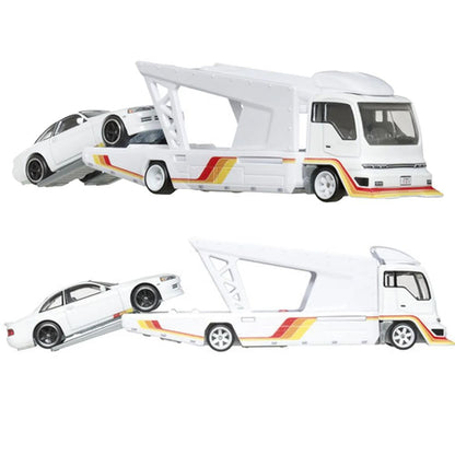Hot Wheels Team Transport Toyota Soarer & Kousoku Hauler (#79), 1:64 Scale Collectible Diecast Vehicle Set