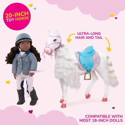 Our Generation – Poseable Toy Horses & Styling Sets – 18-inch Doll Accessories with Grooming & Hair Play Features – Pretend Play for Kids Ages 3+