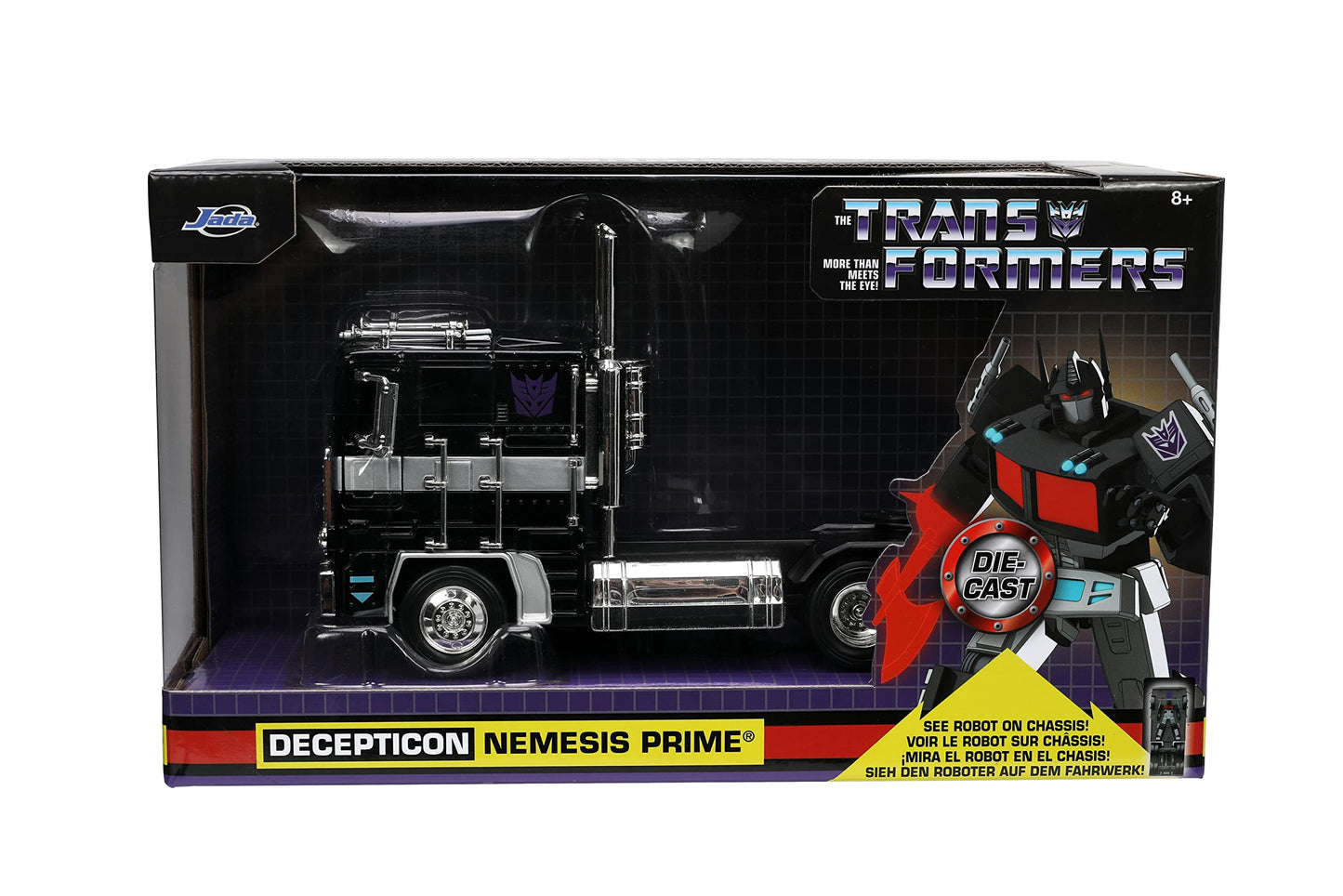 Jada Toys Hollywood Rides 1:24 Transformers G1 Decepticon Nemesis Prime Diecast Model Truck