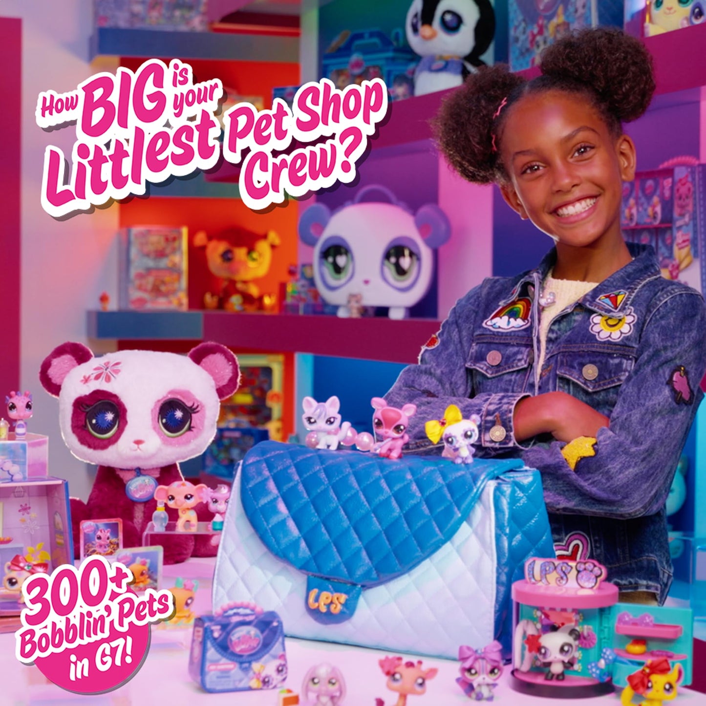 Littlest Pet Shop - Pet Surprise Three Pack - Series 4 - Gen 7 Authentic LPS Bobble Head Toy Figure, Collectible Toy Animal, Ages 4+