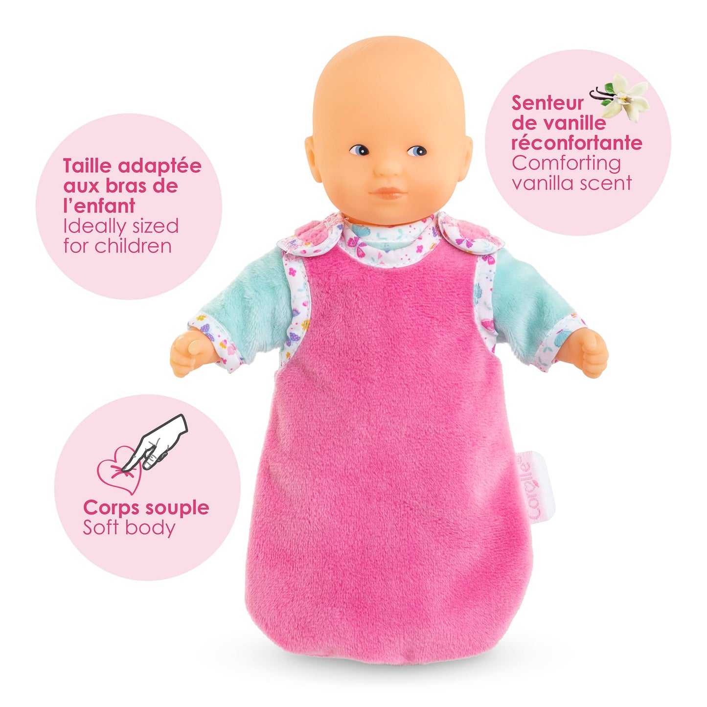 Corolle - My First Doll, Mini Hug Bonne Nuit, Butterflies, 20 cm, from 18 Months, 9000120300