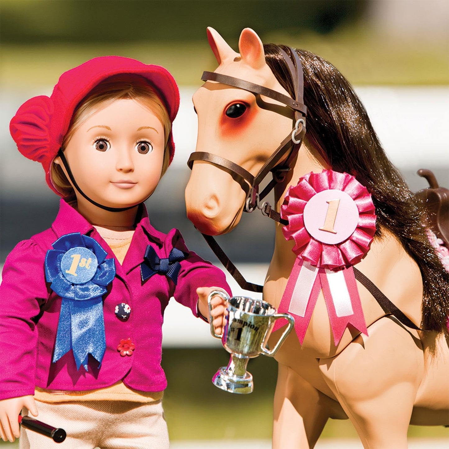 Our Generation – Poseable Toy Horses & Styling Sets – 18-inch Doll Accessories with Grooming & Hair Play Features – Pretend Play for Kids Ages 3+