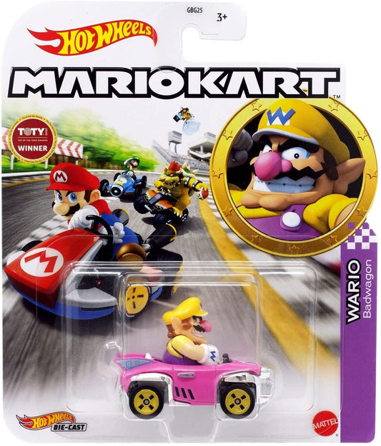 WARIO BADWAGON SUPER MARIO KART DIECast KART 1:64 5cm Scale Hot Wheels