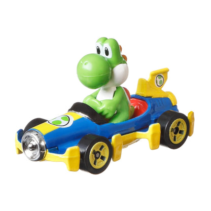 Hot Wheels Mario Kart Yoshi with Mach 8 Racer